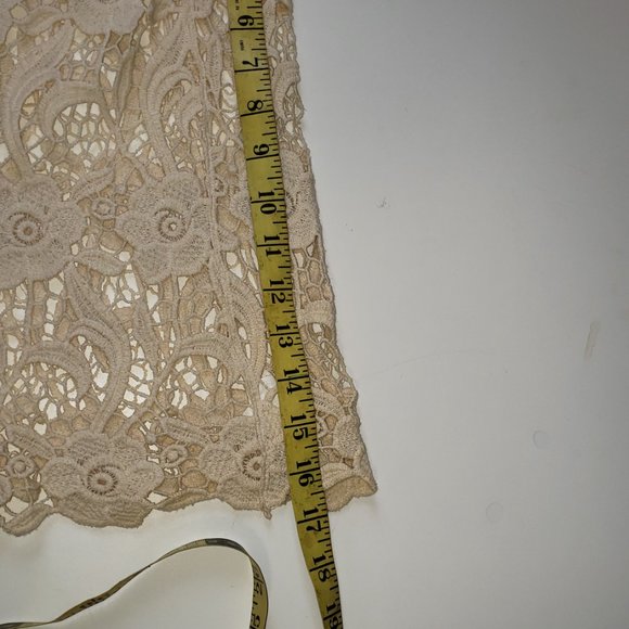 BESCA LADIES CROCHETED LACE TOP CREAM COLOR - Picture 7 of 7